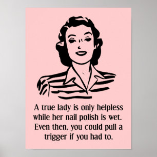 Nagel Lak Hilflos Grappige Poster Bord