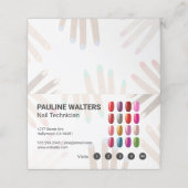 Nagel Lak | Manicure Pedicure Klantenkaartje (Buitenkant ongevouwen)