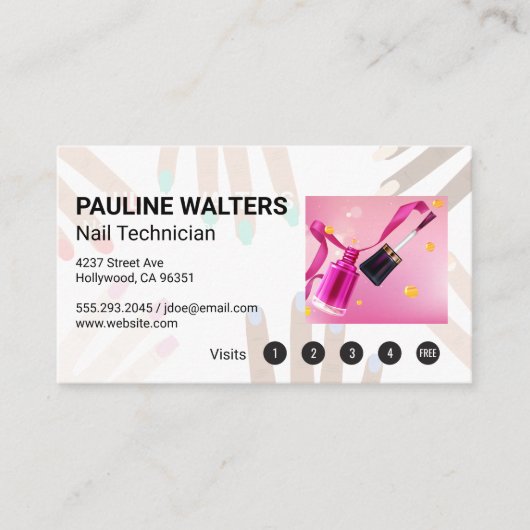 Nagel Lak | Manicure Salon Visitekaartje (Voorkant)