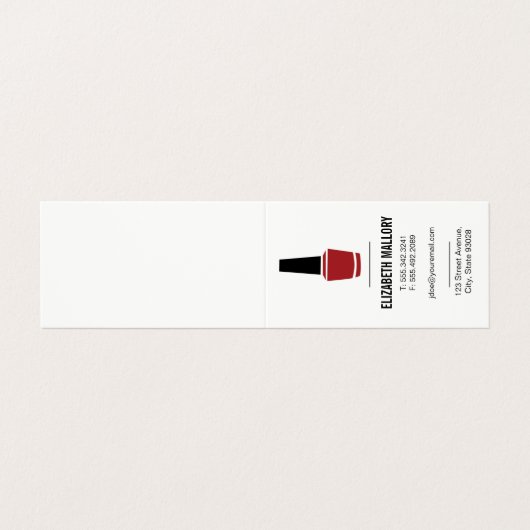 Nagel Lak | Minimalistisch Visitekaartje (Buitenkant ongevouwen)