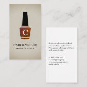 Nagel Lak Monogram Visitekaartje (Voorkant / Achterkant)