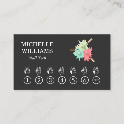 Nagel Lak | Ponskaart Klantenkaartje (Voorkant)