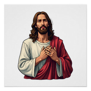 Nagel Litteken Jezus Vintage Geloof Graveershirt 2 Perfect Poster