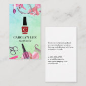 Nagel manicure gereedschap visitekaartje (Voorkant / Achterkant)