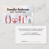 Nagel manicure hulpmiddelen | Nagels schilderen Visitekaartje (Voorkant / Achterkant)