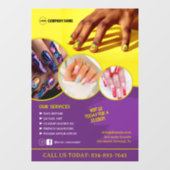 Nagel Salon Diensten Aangepaste Raamfolie Raamsticker (Vel)