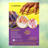 Nagel Salon Diensten Aangepaste Ramensticker Raamsticker (Vel 3)