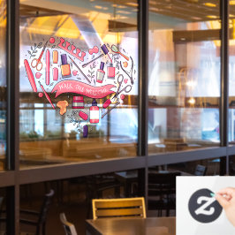 Nagel Salon Loopklanten Welkom Nagel Pedicure Hart Raamsticker