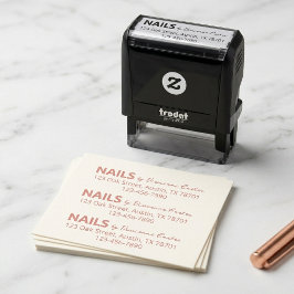 Nagel Salon Naam Retouradres Zelfinktende Stempel