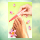 Nagel Salon Pedicure Bloem Realistisch  Raamsticker (Vel 3)