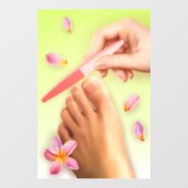 Nagel Salon Pedicure Bloem Realistisch  Raamsticker (Vel)