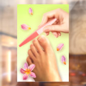 Nagel Salon Pedicure Bloem Realistisch  Raamsticker (Vel 2)