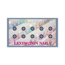 Nagel Salon Ponskaart Nagel Loyaltykaart Blauw
