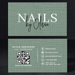 Nagel Specialist Linen Salie Groen QR Code   Visitekaartje