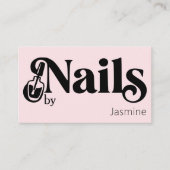 Nagel Tech Blush Roze Professionele Manicure Salon Visitekaartje (Voorkant)