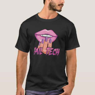 Nagel Tech Citaat Werk Uniform Nagellak Nagel Tech T-shirt