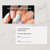 Nagel Tech Manicure Afspraak Herinneringskaarten Afsprakenkaartje (Voorkant / Achterkant)