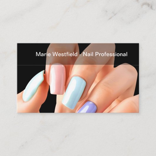 Nagel Tech Manicure Afspraak Herinneringskaarten Afsprakenkaartje (Voorkant)