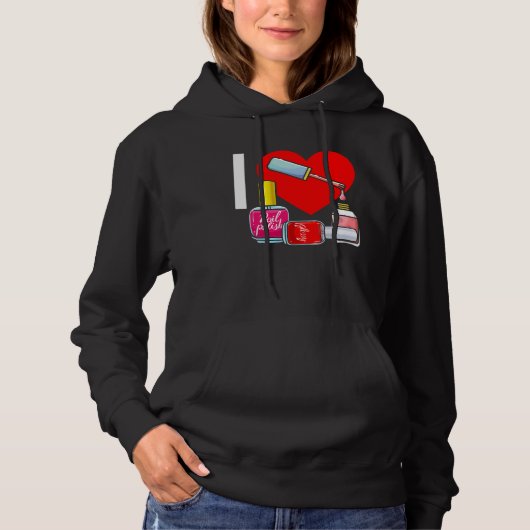 Nagel Tech Nagellak Manicure Hoodie (Voorkant)