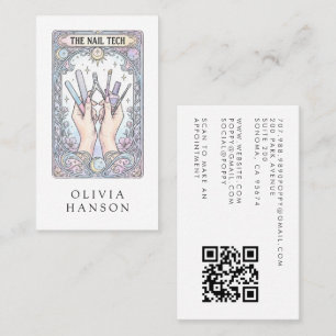 Nagel Tech Tarot QR Code Kaart Zakelijke Kaart Visitekaartje