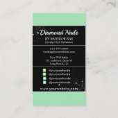Nagelartiest diamant logo glitter nagellak visitekaartje (Achterkant)