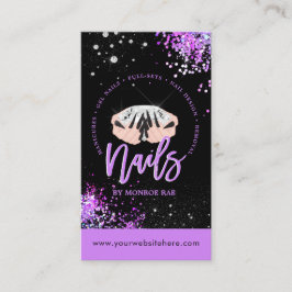 Nagelartiest diamant logo glitter nagellak visitekaartje