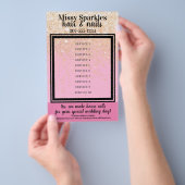 Nagelartiest manicure pedicure salon prijzenlijst flyer (Hand)