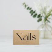 Nagelartiest Rustic Kraft  Visitekaartje (Staand voorkant)