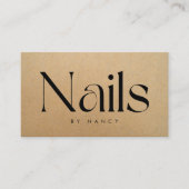 Nagelartiest Rustic Kraft  Visitekaartje (Voorkant)