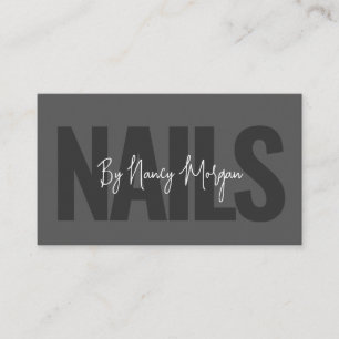 Nagelartiest Stout Donkergrijs En Zwart Visitekaartje