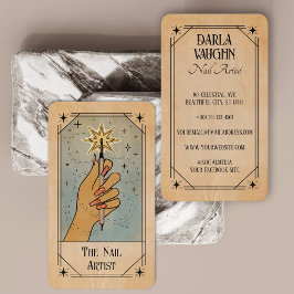 Nagelartiest Tarotkaart Illustratie Ster Visitekaartje