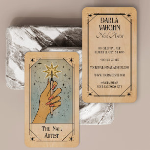 Nagelartiest Tarotkaart Illustratie Ster Visitekaartje