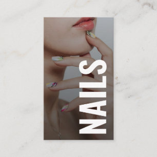 Nagelartiest Vet Schrift Typografie Foto Visitekaartje