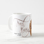 Nagelbaas, nageltechnicus, lange nagels, manicure koffiemok (Voorkant links)