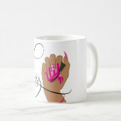 Nagelbaas, nageltechnicus, lange nagels, manicure koffiemok (Voorkant rechts)