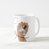 Nagelbaas, nageltechnicus, lange nagels, manicure koffiemok (Voorkant rechts)