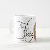 Nagelbaas, nageltechnicus, lange nagels, manicure koffiemok (Voorkant links)