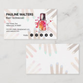 Nagelfles en Pet | manicure Klantenkaartje (Voorkant / Achterkant)