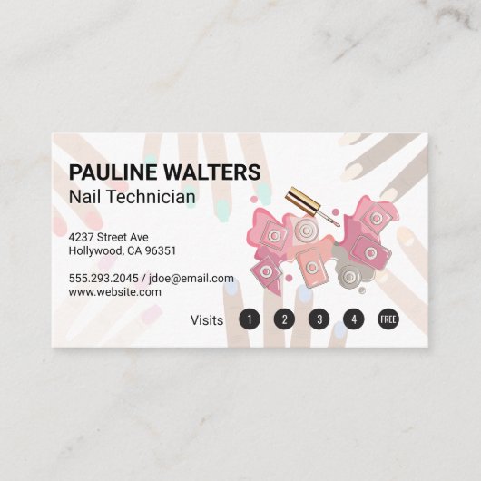 Nagelflesje en Pet | Loyalty-kaarten Klantenkaartje (Voorkant)