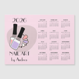 Nagelkunst ontwerp 2026 kalender magnetische kaart