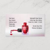 Nagelkunsten Technicus  - Rode nagellak2 Visitekaartje (Achterkant)