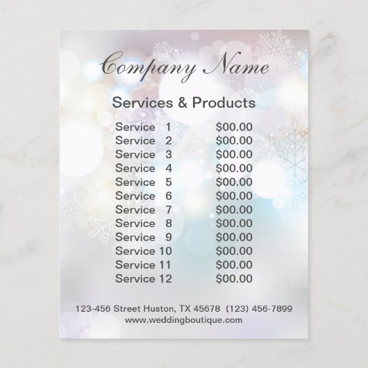 nagelkunstenaar business gepersonaliseerde flyer (Achterkant)