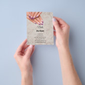 nagelkunstenaar business gepersonaliseerde flyer (Hand)
