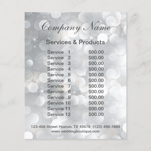 nagelkunstenaar business gepersonaliseerde flyer (Achterkant)