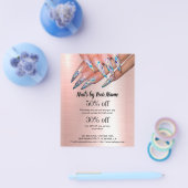 nagelkunstenaar business gepersonaliseerde flyer (Enkel)