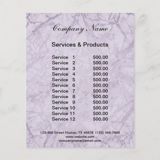 nagelkunstenaar business gepersonaliseerde flyer (Achterkant)