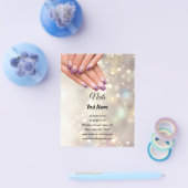 nagelkunstenaar business gepersonaliseerde flyer (Enkel)