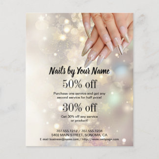 nagelkunstenaar business gepersonaliseerde flyer