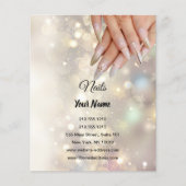 nagelkunstenaar business gepersonaliseerde flyer (Voorkant)