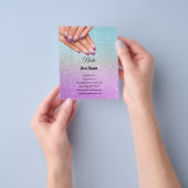 nagelkunstenaar business gepersonaliseerde flyer (Hand)